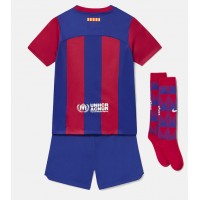 Dječji Nogometni Dres Barcelona Domaci 2023-24 Kratak Rukav (+ Kratke hlače)